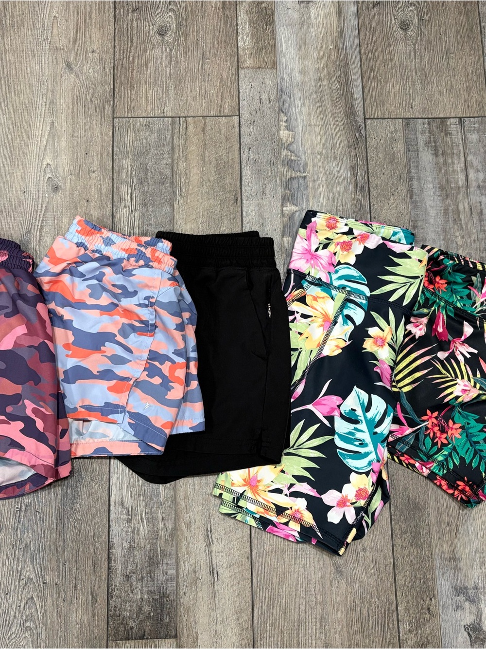 5 Pair Girls Black Athletic Shorts - Versatile Everyday Bottoms